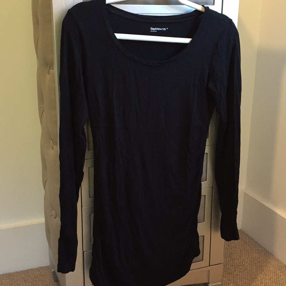 GAP Maternity basic black long sleeve tee